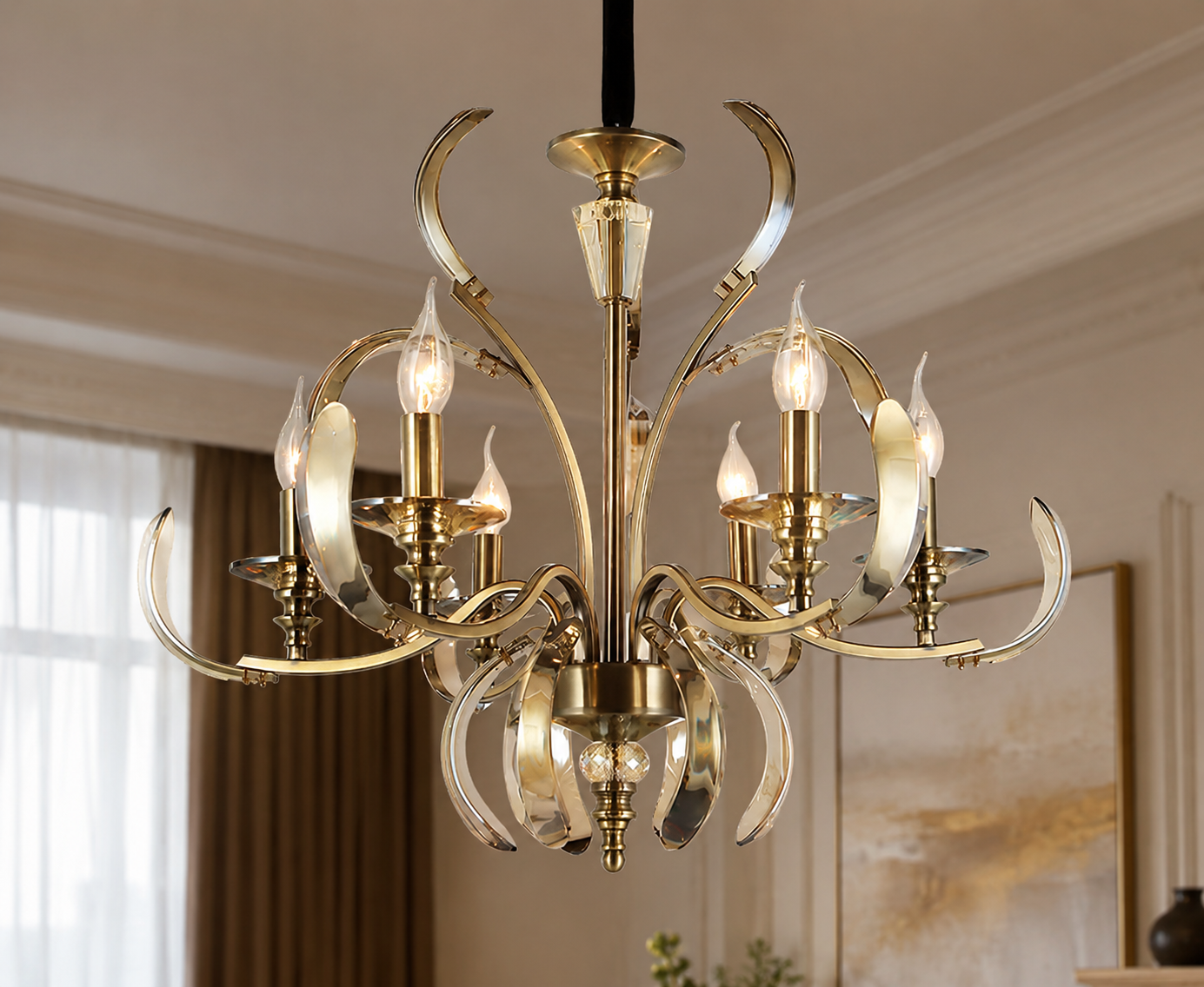 Crystal Arc Chandelier
